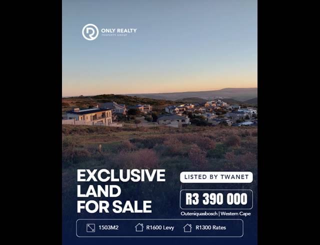 1,540M² VACANT LAND FOR SALE IN OUTENIQUASBOSCH